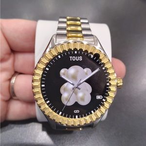 T-Bear Connect smartwatch with gold IP steel bracelet
